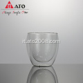 Tavolo da bevanda a doppia parete da cucina tazza di vetro